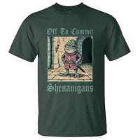 Funny Medieval Frog Knight Fantasy RPG Meme T Shirt Off To Commit Shenanigans