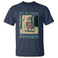 Funny Medieval Frog Knight Fantasy RPG Meme T Shirt Off To Commit Shenanigans