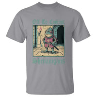Funny Medieval Frog Knight Fantasy RPG Meme T Shirt Off To Commit Shenanigans