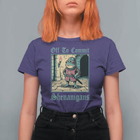 Funny Medieval Frog Knight Fantasy RPG Meme T Shirt For Women Off To Commit Shenanigans