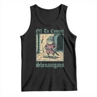 Funny Medieval Frog Knight Fantasy RPG Meme Tank Top Off To Commit Shenanigans