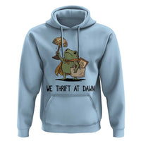 Funny Thrifting Frog Vintage Antique Hunter Hoodie We Thrift At Dawn Humor