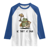 Funny Thrifting Frog Vintage Antique Hunter Raglan Shirt We Thrift At Dawn Humor