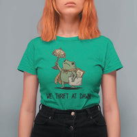 Funny Thrifting Frog Vintage Antique Hunter T Shirt For Women We Thrift At Dawn Humor