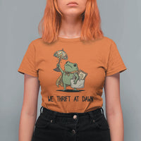 Funny Thrifting Frog Vintage Antique Hunter T Shirt For Women We Thrift At Dawn Humor
