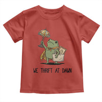 Funny Thrifting Frog Vintage Antique Hunter Toddler T Shirt We Thrift At Dawn Humor
