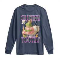 Funny Gluten Free Frog Princess Toilet Meme Long Sleeve Shirt Gluten Got Me Tootin