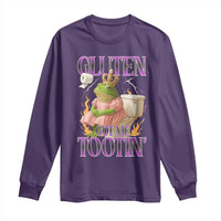 Funny Gluten Free Frog Princess Toilet Meme Long Sleeve Shirt Gluten Got Me Tootin
