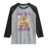 Funny Gluten Free Frog Princess Toilet Meme Raglan Shirt Gluten Got Me Tootin