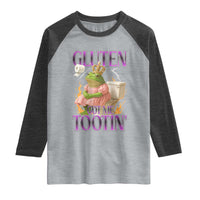 Funny Gluten Free Frog Princess Toilet Meme Raglan Shirt Gluten Got Me Tootin