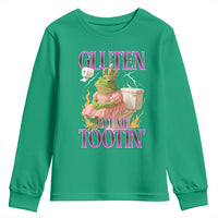 Funny Gluten Free Frog Princess Toilet Meme Youth Sweatshirt Gluten Got Me Tootin