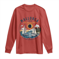 Mallorca Spain 2026 Total Solar Eclipse Long Sleeve Shirt Sailing Cruise Totality Sail Explore Experience Travel Souvenir