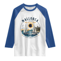 Mallorca Spain 2026 Total Solar Eclipse Raglan Shirt Sailing Cruise Totality Sail Explore Experience Travel Souvenir