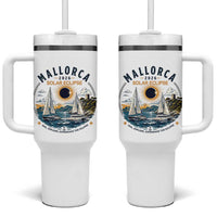 Mallorca Spain 2026 Total Solar Eclipse Tumbler With Handle Sailing Cruise Totality Sail Explore Experience Travel Souvenir