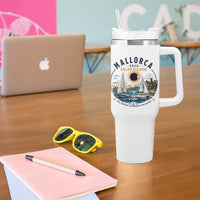 Mallorca Spain 2026 Total Solar Eclipse Tumbler With Handle Sailing Cruise Totality Sail Explore Experience Travel Souvenir
