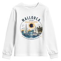Mallorca Spain 2026 Total Solar Eclipse Youth Sweatshirt Sailing Cruise Totality Sail Explore Experience Travel Souvenir