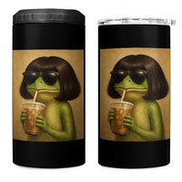 Funny Frog Bob Haircut Renaissance Painting Meme 4 in 1 Can Cooler Tumbler