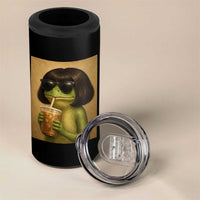 Funny Frog Bob Haircut Renaissance Painting Meme 4 in 1 Can Cooler Tumbler