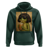 Funny Frog Bob Haircut Renaissance Painting Meme Hoodie