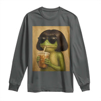 Funny Frog Bob Haircut Renaissance Painting Meme Long Sleeve Shirt
