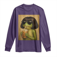 Funny Frog Bob Haircut Renaissance Painting Meme Long Sleeve Shirt