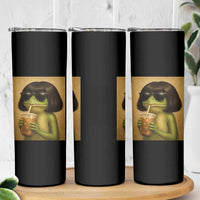 Funny Frog Bob Haircut Renaissance Painting Meme Skinny Tumbler