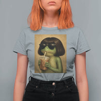 Funny Frog Bob Haircut Renaissance Painting Meme T Shirt For Women