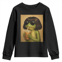 Funny Frog Bob Haircut Renaissance Painting Meme Youth Sweatshirt