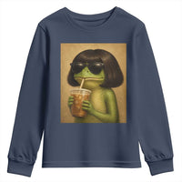 Funny Frog Bob Haircut Renaissance Painting Meme Youth Sweatshirt