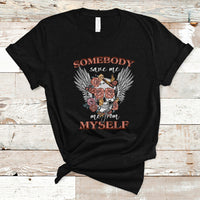 Western Skull T Shirt Somebody Save Me From Myself Country Music Western Retro - Wonder Print Shop