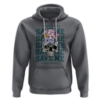 Retro Western Skull Hoodie Somebody Save Me From Myself Country Music - Wonder Print Shop