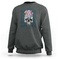 Retro Western Skull Sweatshirt Somebody Save Me From Myself Country Music - Wonder Print Shop
