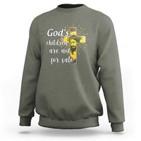 God's Children Sweatshirt Not For Sale End Human Trafficking - Wonder Print Shop