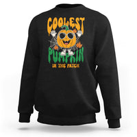 Fall Pumpkin Sweatshirt Coolest Pumpkin In The Patch Autumn Halloween Spooky Season - Wonder Print Shop