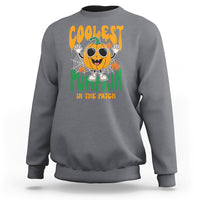 Fall Pumpkin Sweatshirt Coolest Pumpkin In The Patch Autumn Halloween Spooky Season - Wonder Print Shop
