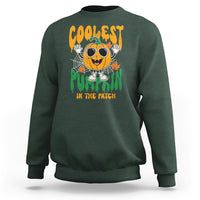 Fall Pumpkin Sweatshirt Coolest Pumpkin In The Patch Autumn Halloween Spooky Season - Wonder Print Shop