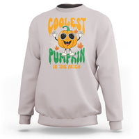 Fall Pumpkin Sweatshirt Coolest Pumpkin In The Patch Autumn Halloween Spooky Season - Wonder Print Shop