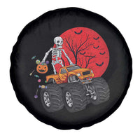 Halloween Skeleton Spare Tire Cover Skeleton Riding Monster Truck Candy Funny Scary Pumpkin