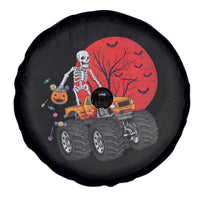 Halloween Skeleton Spare Tire Cover Skeleton Riding Monster Truck Candy Funny Scary Pumpkin