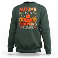 Fall Vibes Sweatshirt Autumn Leaves And Pumpkin Please Scary Pumpkin Halloween - Wonder Print Shop