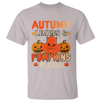 Fall Vibes T Shirt Autumn Leaves And Pumpkin Please Scary Pumpkin Halloween - Wonder Print Shop