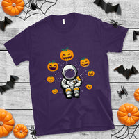 Halloween Astronaut T Shirt Scary Pumpkin Universe Outer Space Halloween Costume - Wonder Print Shop