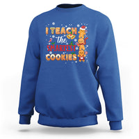 Teacher Christmas Sweatshirt I Teach The Smartest Cookies Gingerbread Man Students - Wonder Print Shop