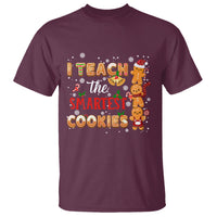 Teacher Christmas T Shirt I Teach The Smartest Cookies Gingerbread Man Students - Wonder Print Shop