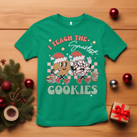 Teacher Christmas T Shirt I Teach The Smartest Cookies Retro Groovy Xmas Cookies - Wonder Print Shop
