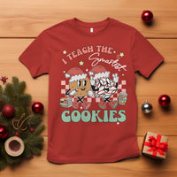 Teacher Christmas T Shirt I Teach The Smartest Cookies Retro Groovy Xmas Cookies - Wonder Print Shop