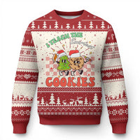 Teacher Christmas Ugly Christmas Sweater I Teach The Smartest Cookies Retro Groovy Xmas Cookies - Wonder Print Shop