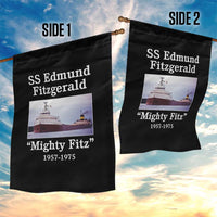 SS Edmund Fitzgerald Mighty Fitz Tribute Garden Flag Great Lakes Shipwreck Memorial - Wonder Print Shop