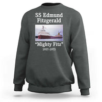 SS Edmund Fitzgerald Mighty Fitz Tribute Sweatshirt Great Lakes Shipwreck Memorial - Wonder Print Shop