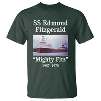 SS Edmund Fitzgerald Mighty Fitz Tribute T Shirt Great Lakes Shipwreck Memorial - Wonder Print Shop